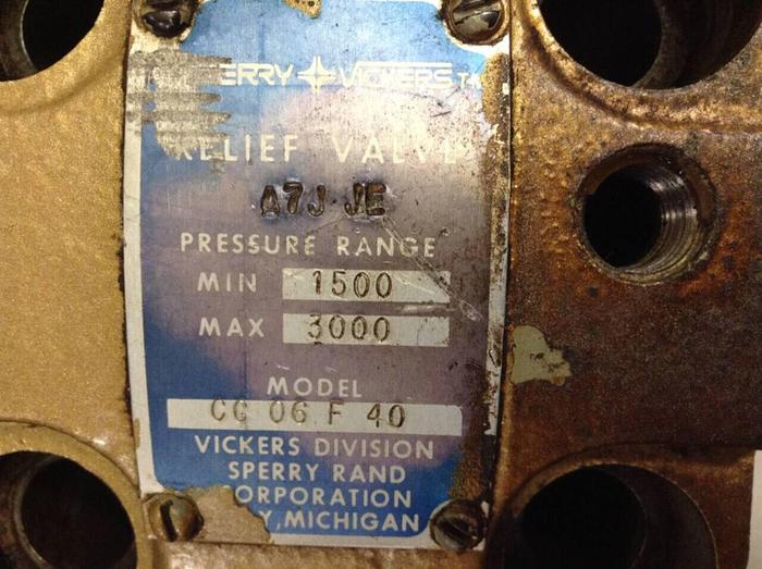 Used VICKERS Relief Valve CG06F40 #68253