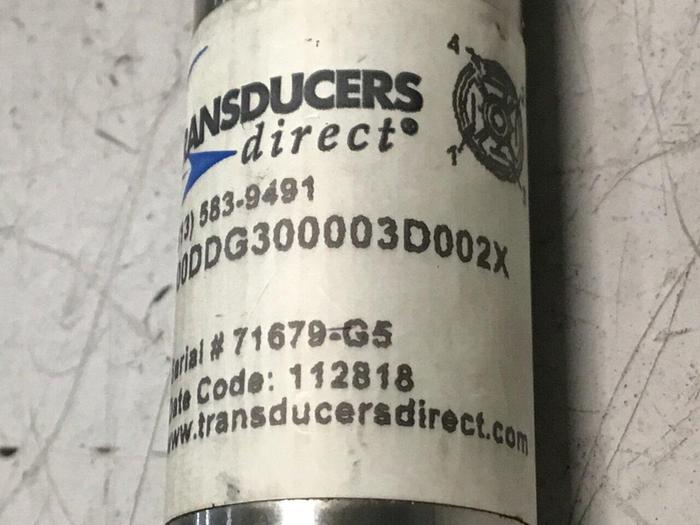Used TRANSDUCERS DIRECT Transducer TD1000DDG300003D002X Used