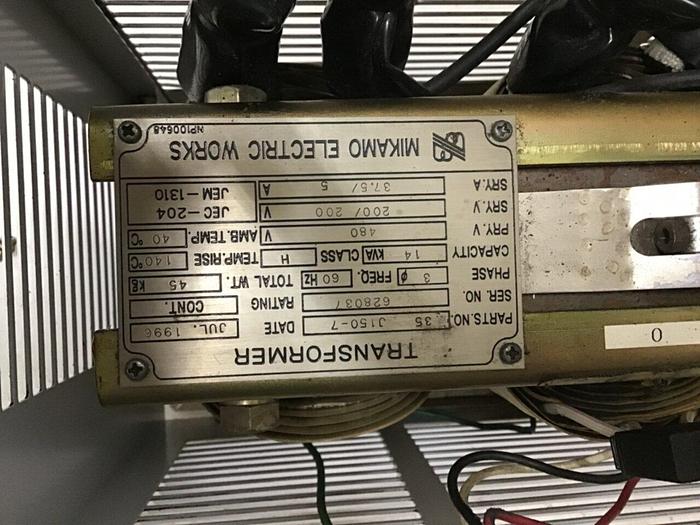 Used MIKAMO ELECTRIC 14 kVA Transformer 35 J150-7 #138983