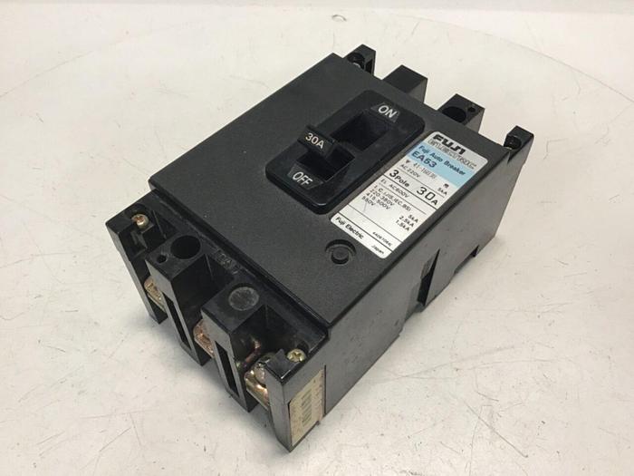 Used FUJI ELECTRIC 30 Amp Circuit Breaker EA53-30 #127418