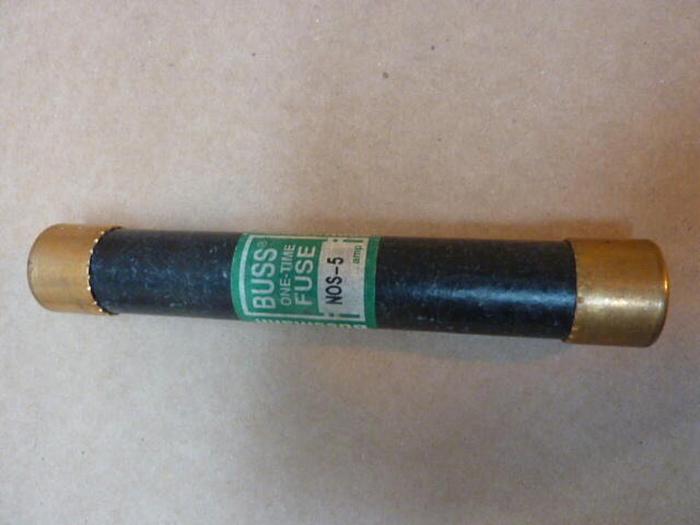 Used BUSSMANN 5 Amp Fuse NOS-5 #36108