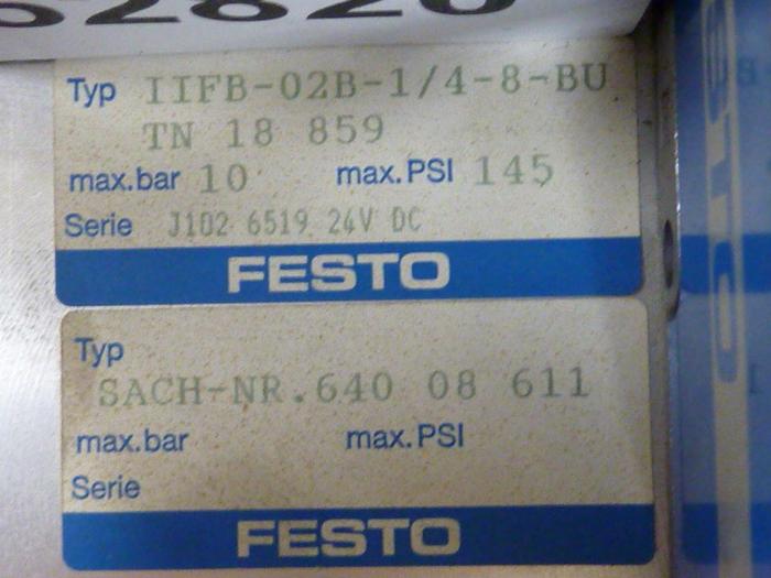 Used FESTO Control Block / Valve Terminal IFB8-02 #52820