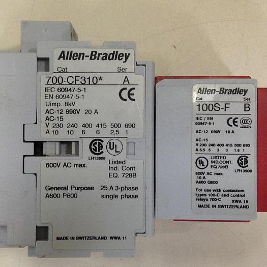 Used ALLEN BRADLEY Control Relay 700-CF310 SER A #77679