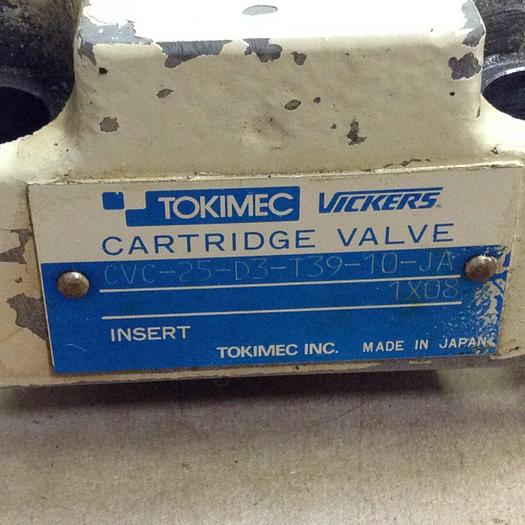 Used VICKERS Tokimec Cartridge Valve CVC25D3T3910JA #91742