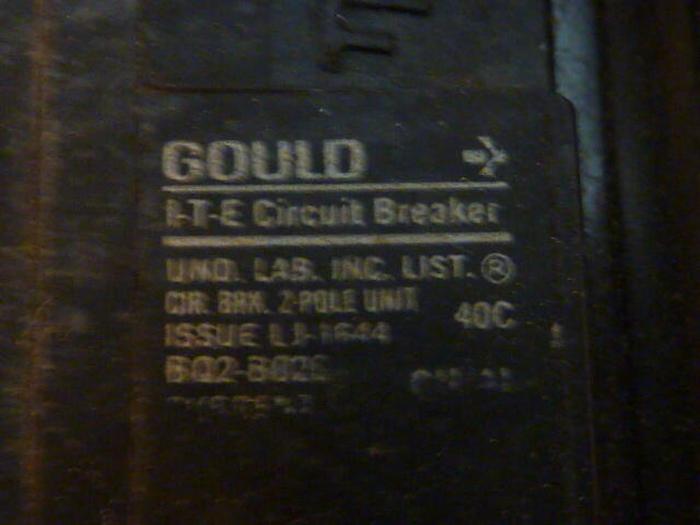 Used GOULD 20 Amp Circuit Breaker BQ2-B020 #27014