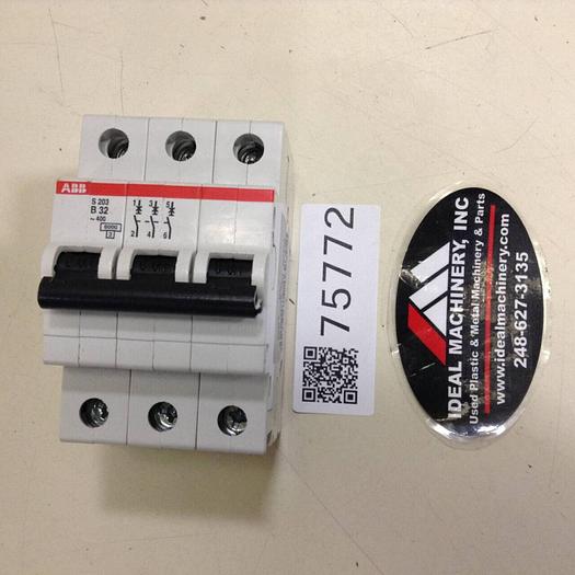 Used ABB 32 Amp Circuit Breaker S203-B32 #75772