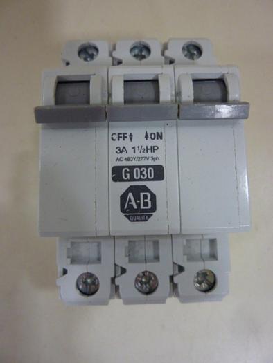 Used ALLEN BRADLEY 3 Amp Circuit Breaker 1492-CB3/G030 SER C #52183