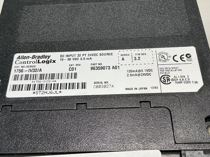 Used ALLEN BRADLEY 1756-IV32/A