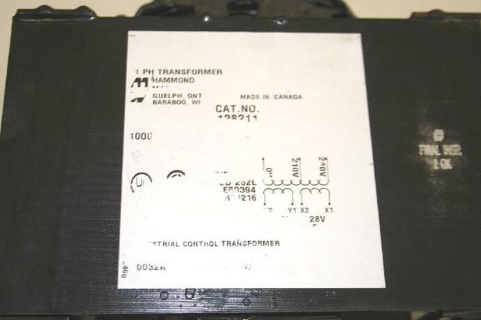Used HAMMOND 1.008 kVA Transformer 128211 #11772