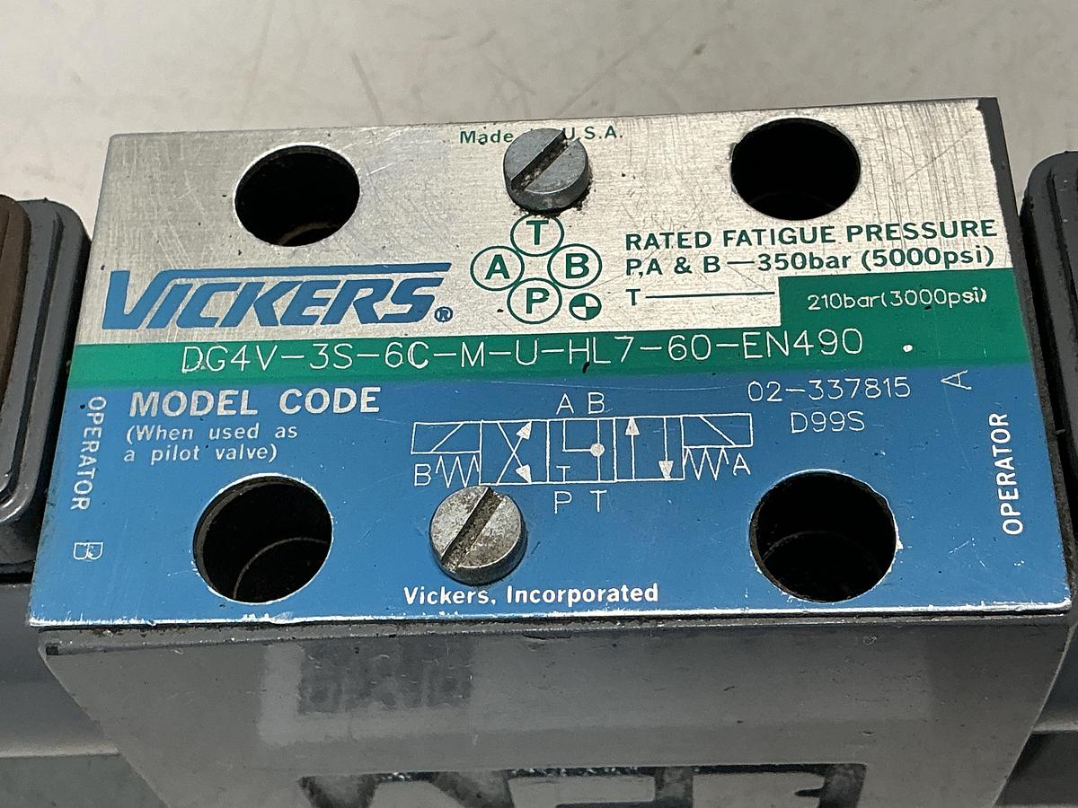 Used VICKERS DG4V-3S-6C-M-U-HL7-60-EN490