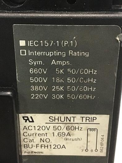 Used FUJI ELECTRIC 70 Amp Circuit Breaker BU-ESB3070 Used