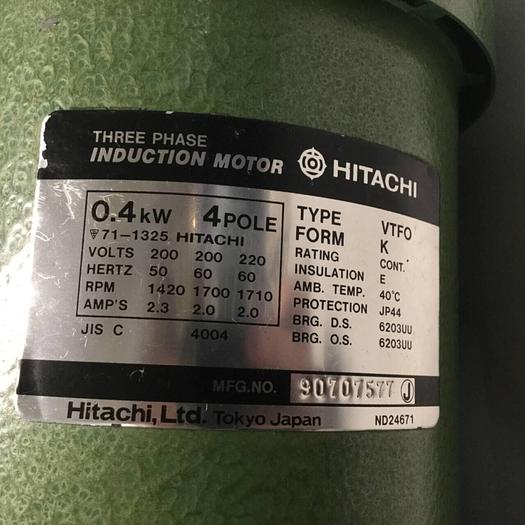 Used HITACHI 3 Phase Induction Motor VTFO-K 4P #97284
