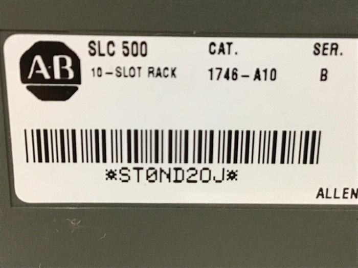 Used ALLEN BRADLEY Power Supply, Slot Rack 1746-P2 SER C / 1746-A10 SER B #128820