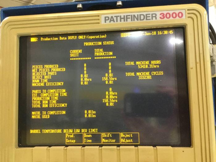 Used 2000 NEWBURY 80VTCR4 INJECTION MOLDING MACHINE USED