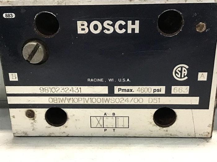 Used BOSCH Valve 081WV10P1V1001WS024/00D51 Used