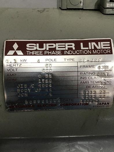 Used MITSUBISHI 0.13 HP Induction Motor SE-JRF 460V Used