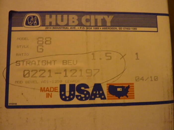HUB CITY 0221-12197-519 Bevel Gear Drive 88 #28911