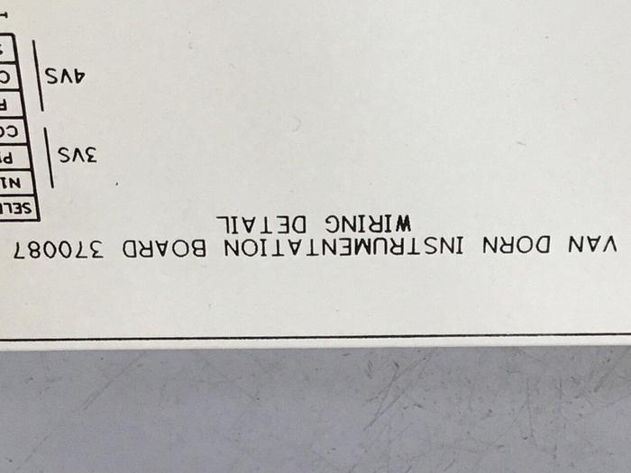 Used VAN DORN Instrumentation Board 370087 USED
