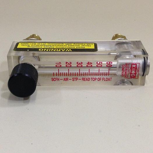Used KING INSTRUMENT Float Flow Meter SCFH-AIR-STP #79364