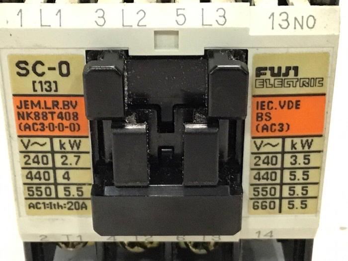 Used FUJI ELECTRIC Contactor SC-0 4NC0F0 #80085