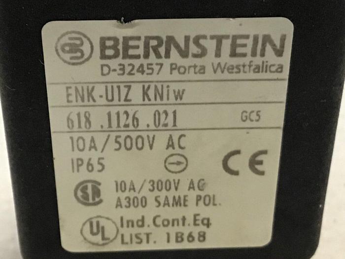 Used BERNSTEIN Limit Switch ENK-U1Z-KNIW #121285