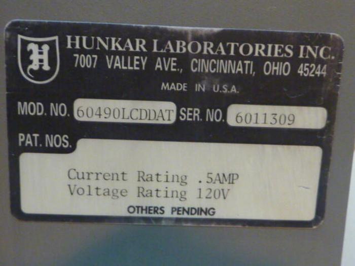 Used HUNKAR LABS Operator Interface 60490LCDDAT Used