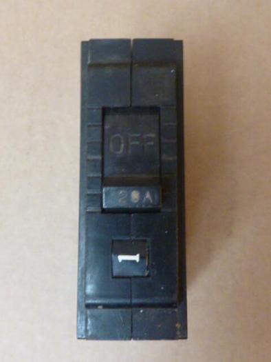 Used TRUMBELL ELECTRIC 20 Amp Circuit Breaker TQL1120 #31370