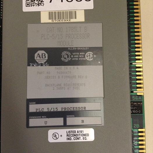 Used ALLEN BRADLEY Processor Module 1785-LT SER B #44405