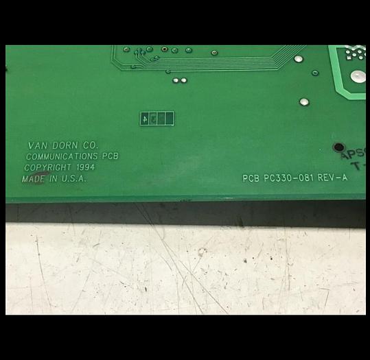 Used VAN DORN Communication Board PC330-081 330-081 Used
