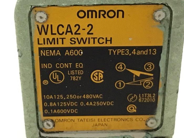 Used OMRON Limit Switch WLCA2-2 #121478