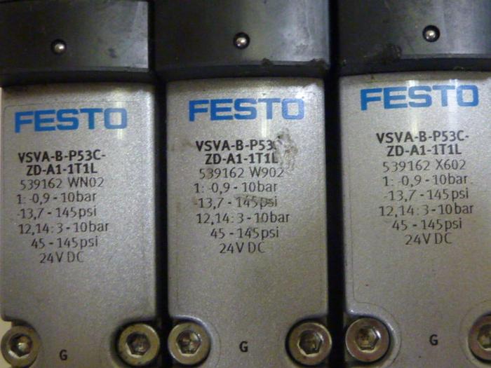 Used FESTO Control Block w/ Valves VABE-S6-1R-N12 #61211