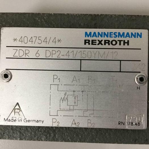 Used MANNESMANN REXROTH Hydraulic Valve ZDR6DP241150YM12 #90563
