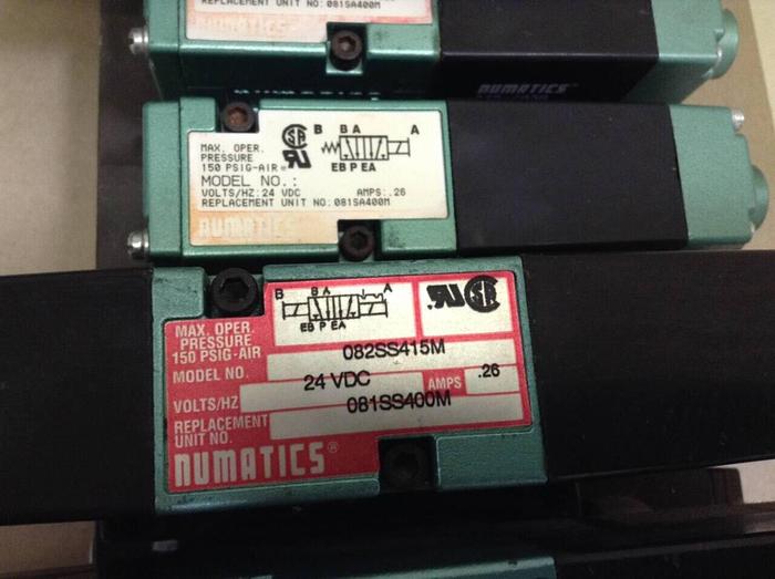 Used NUMATICS Control Block w/ Valves 082SS415M #70455