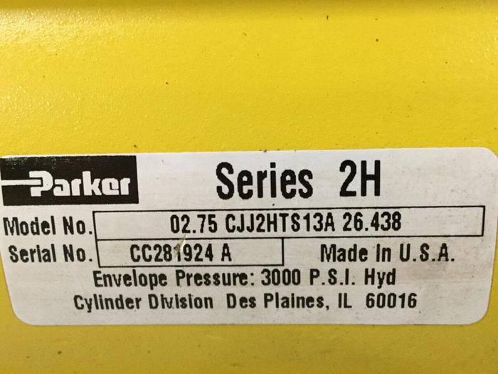 Used PARKER Clamp Cylinder 02.75 CJJ2HTS13A 26.438 USED