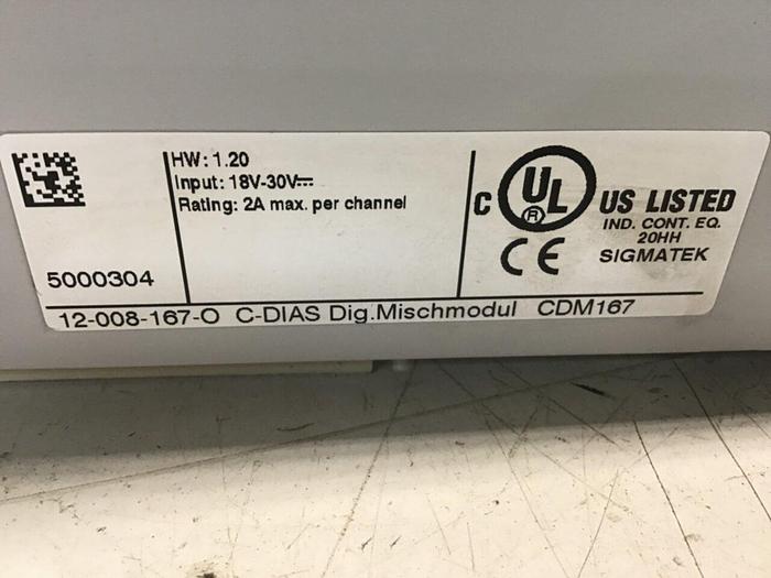 Used SIGMATEK Module 12-008-167-O CDM167 #143851
