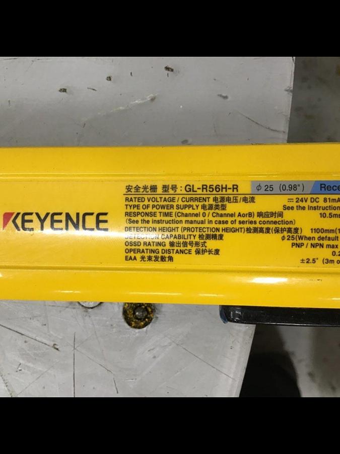 Used KEYENCE CORP Light Curtain GL-R56H-R #141017