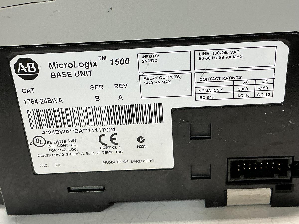 Used ALLEN BRADLEY 1764-24BWA SER B