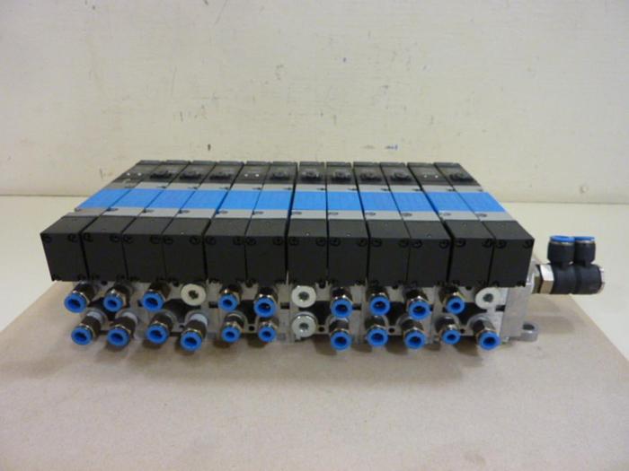 Used FESTO Control Block w/ Valves IEPR-03-7.0-P #60707