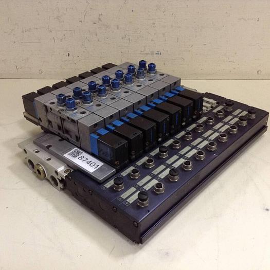 Used FESTO Manifold w/ Valves IIFB-02-1/4-8 Used