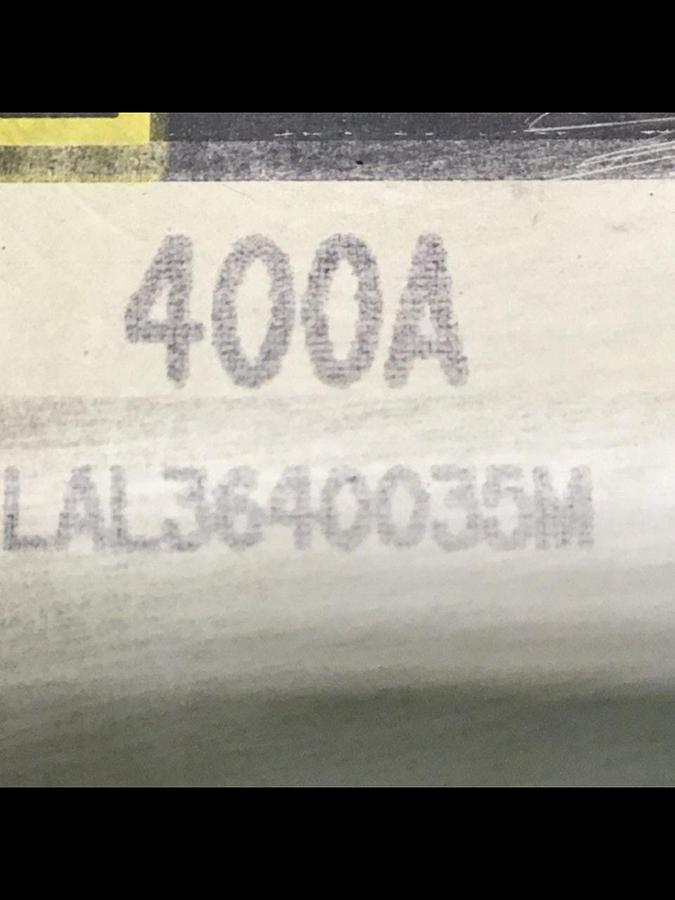 Used SQUARE D 400 Amp Circuit Breaker LAL3640035M Used