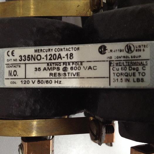 Used MDI Relay Contactor 335NO-120A-18 USED