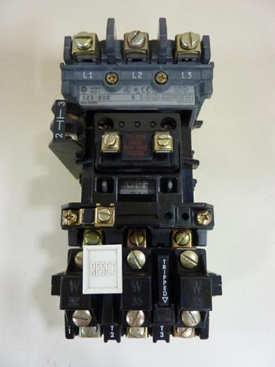 Used ALLEN BRADLEY Starter Size 1 509-BOD SER B W35 #55220
