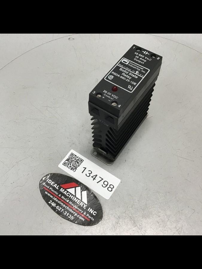 Used CONTINENTAL INDUSTRIES Solid State Relay RSDA-660-25-1DE Used