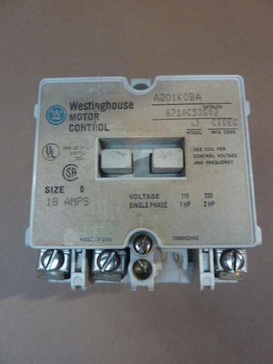 Used WESTINGHOUSE Contactor A201K0BA #32899