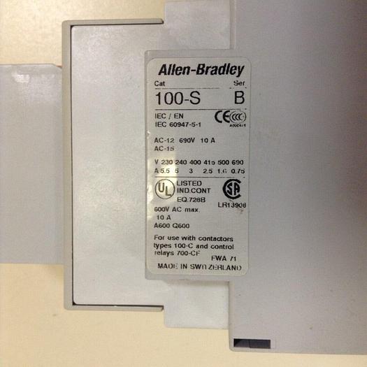 Used ALLEN BRADLEY Contactor 100S-C43DJ14C SER A #68530
