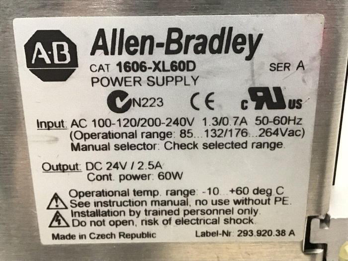 Used ALLEN BRADLEY Power Supply 1606-XL60D #131265