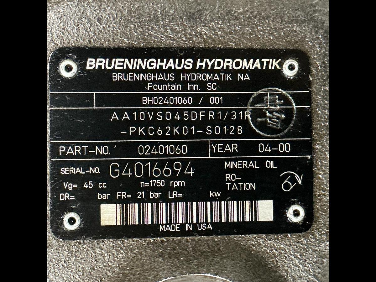Used BRUENINGHAUS HYDROMATIK AA10VS045DFR1/31R-PKC62K01-S0128