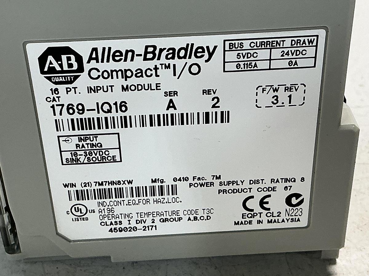Used ALLEN BRADLEY 1764-24BWA SER B