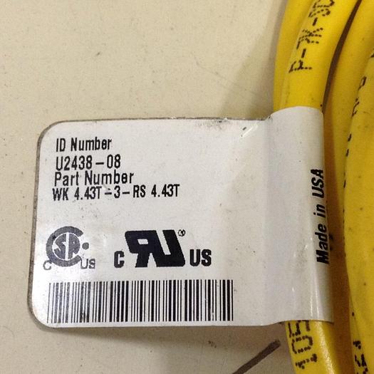 Used TURCK ELEKTRONIK Cable WK 4.43T-3-RS 4.43T #87367