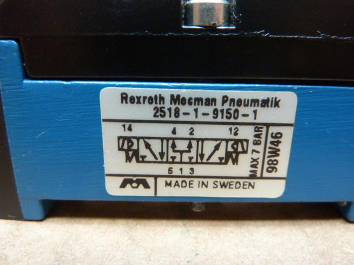 Used REXROTH Pneumatic Valve 2518-1-9150-1 #40885